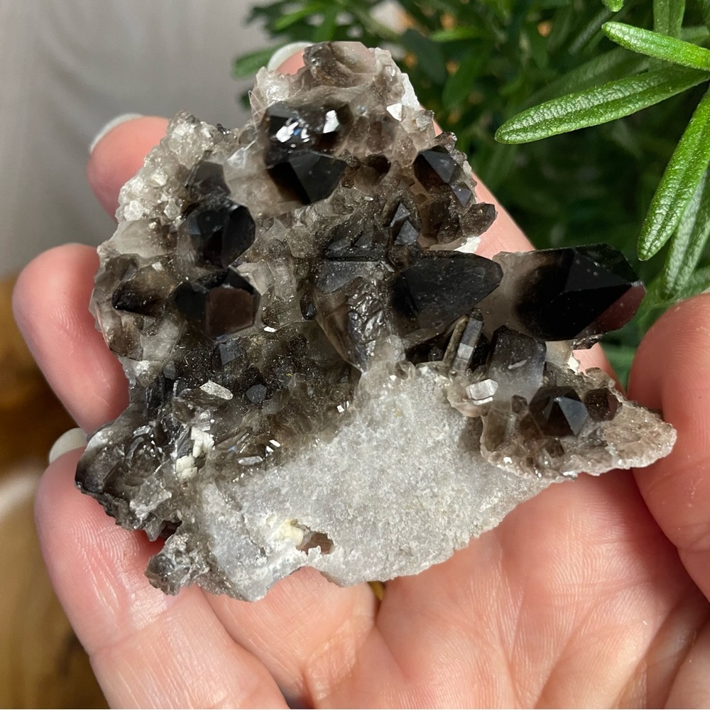 Smoky Quartz Crystal Cluster Home Accent